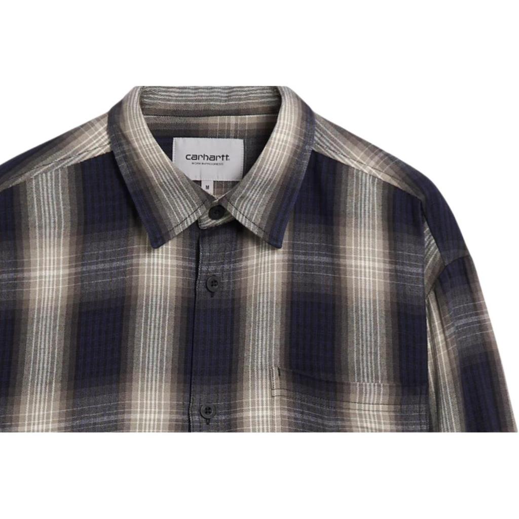 Carhartt WIP Harlin SS26 Plaid Pocket Loose Fit Long Sleeve Shirt Men shirts I035954-3I3-XX