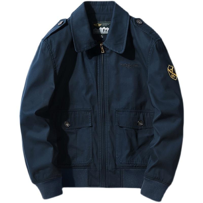 Autumn Lapel Denim Jacket Thin Youth Casual Large Size Loose Top Clothing Tooling Pilot Versatile Jacket