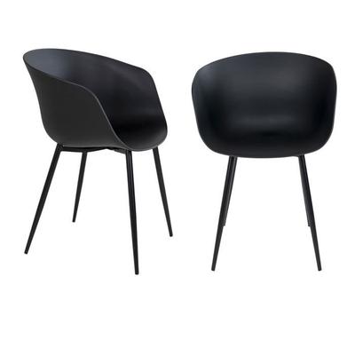 Sessel - HOUSE NORDIC - 4 Sessel aus schwarzem Polypropylen - Außenbereich - Zeitgenössisch - Langlebig