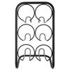 Black Metal Wine Rack for 6 Bottles 22.5x39 Cm