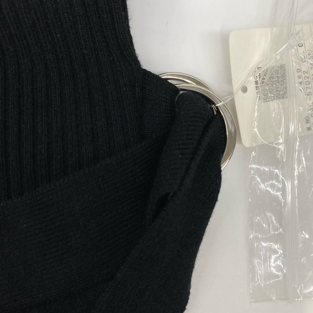 DRESSTERIOR 085-57022 Rib Knit Wrap Dress Dress 38 blackUsed