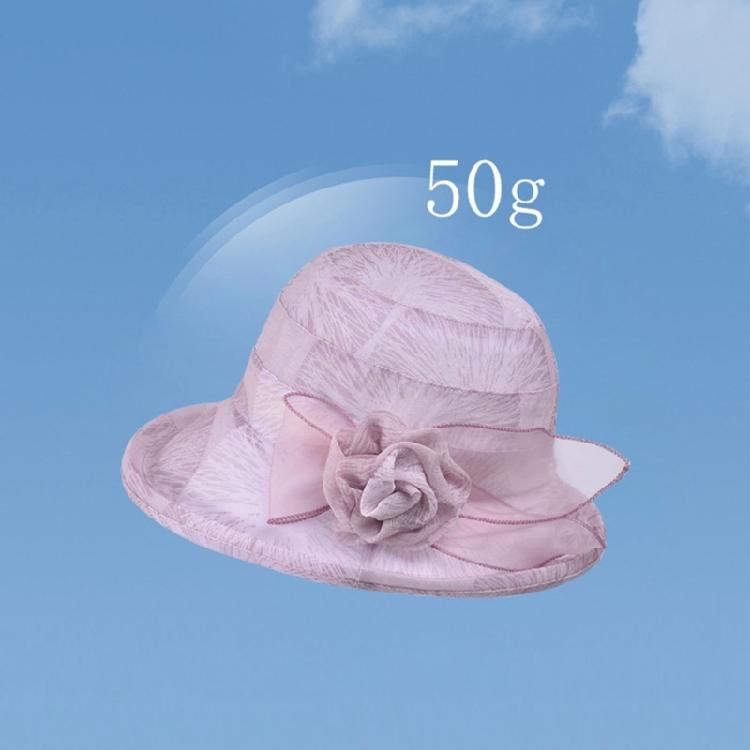Women's Breathable Sun Hat with Delicate Flower Decoration Foldable and Convenient for Everyday Wear and Travel