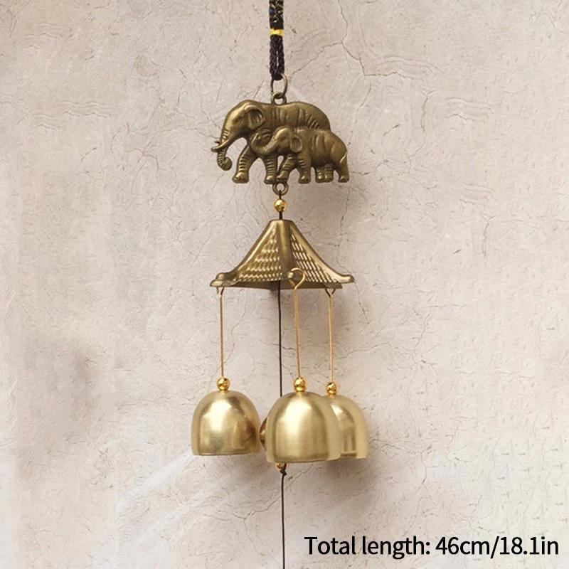 Japanese Wind Chimes Copper Wind Bell Outdoor Yard Garden Decorative Supplies Door Bell for Home Car Hanging Decor Garden Decor