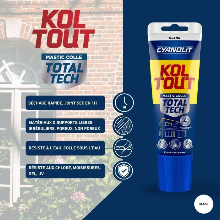 Fixing and Sealing Adhesive - CYANOLIT - Total Tech - White - 125 Ml Tube - Versatile - High Resistance