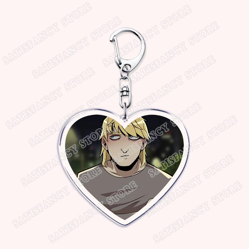 YKMET Game Love Boyfriend To Death Heart Shape Keychain for Accessories Pet Strade Ren Keyring Jewelry Friends Fans Gamers Gifts