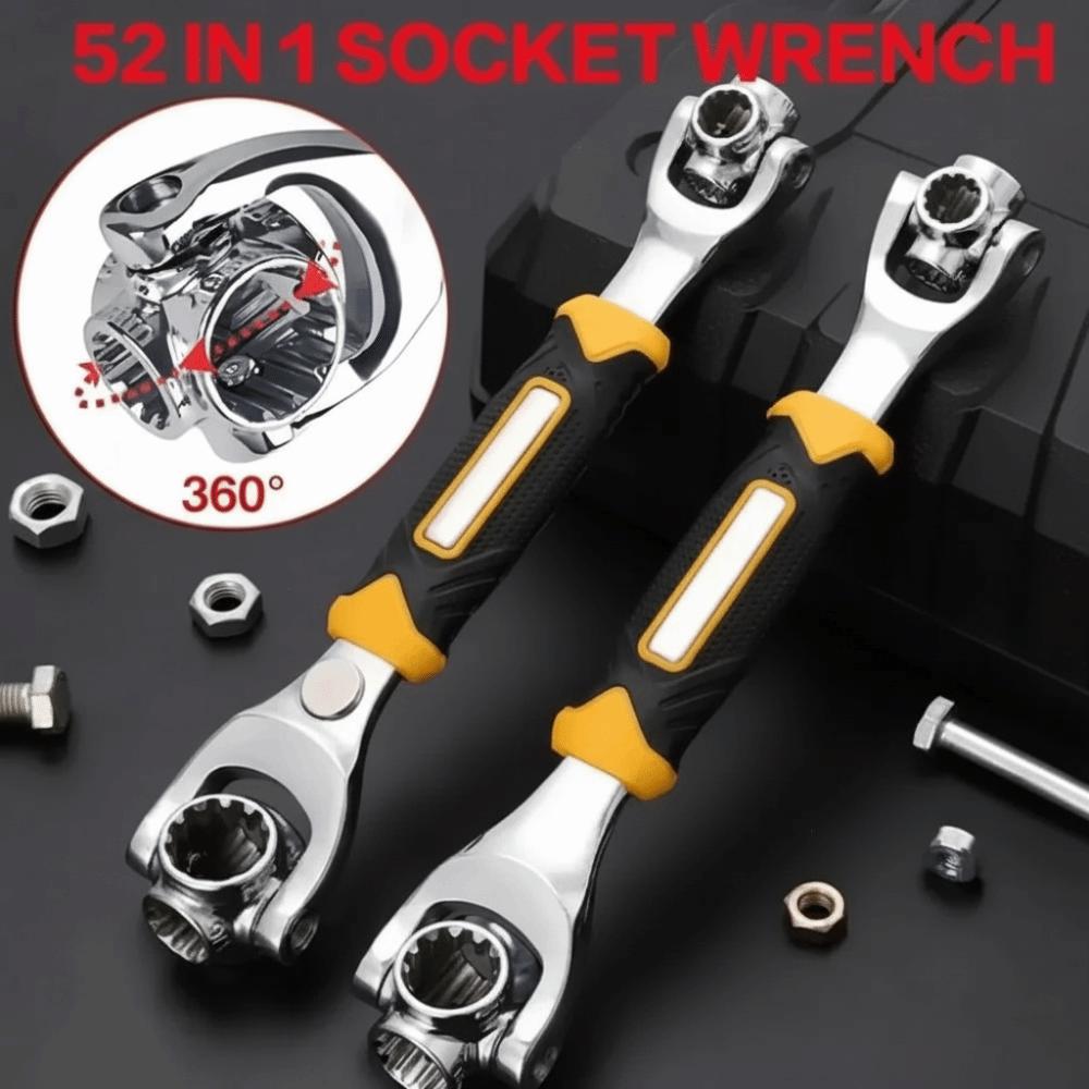 360° Rotating Universal Ratchet Hand Tools Rotation Socket 52-in-1 Socket  Wrench  Automotive Use