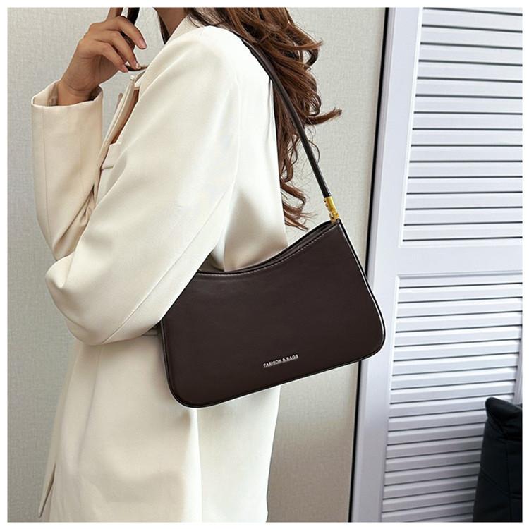 IELGY French Niche Simple Retro Dumpling Bag Trendy Armpit Order Shoulder Baguette Bag