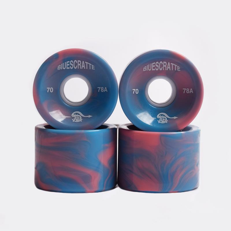 Mehrfarbige 78A High-Rebound Weiche PU-Räder für Street-Cruising - Longboard, Skateboard, Roller