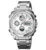 SKMEI 1673 Practical Sporty Men's Dual Display Watch Steel Strap Life Waterproof Fashion Outside Style Male Wristwatch