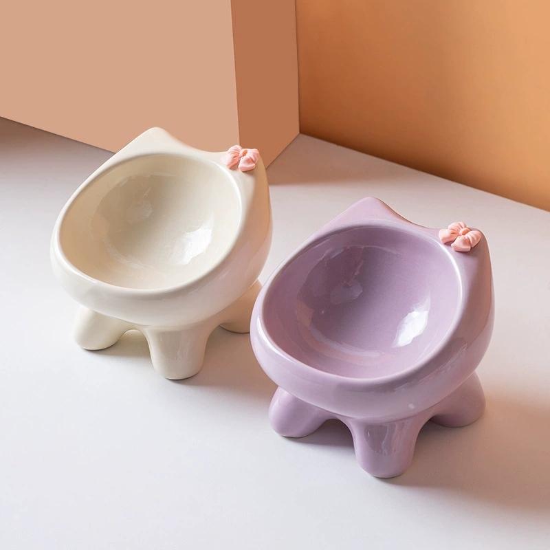 1pc Cute Cat Bowl Ceramic Cat Bowl Dog Bowl Cat Food Bowl Pet Bowl Cat Litter Bowl Pet Accessories