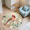 Leaf Bird,Round Area Rug,Carpet Rug for Living Room Bedroom Sofa Playroom Decor,Non-slip Floor Mat