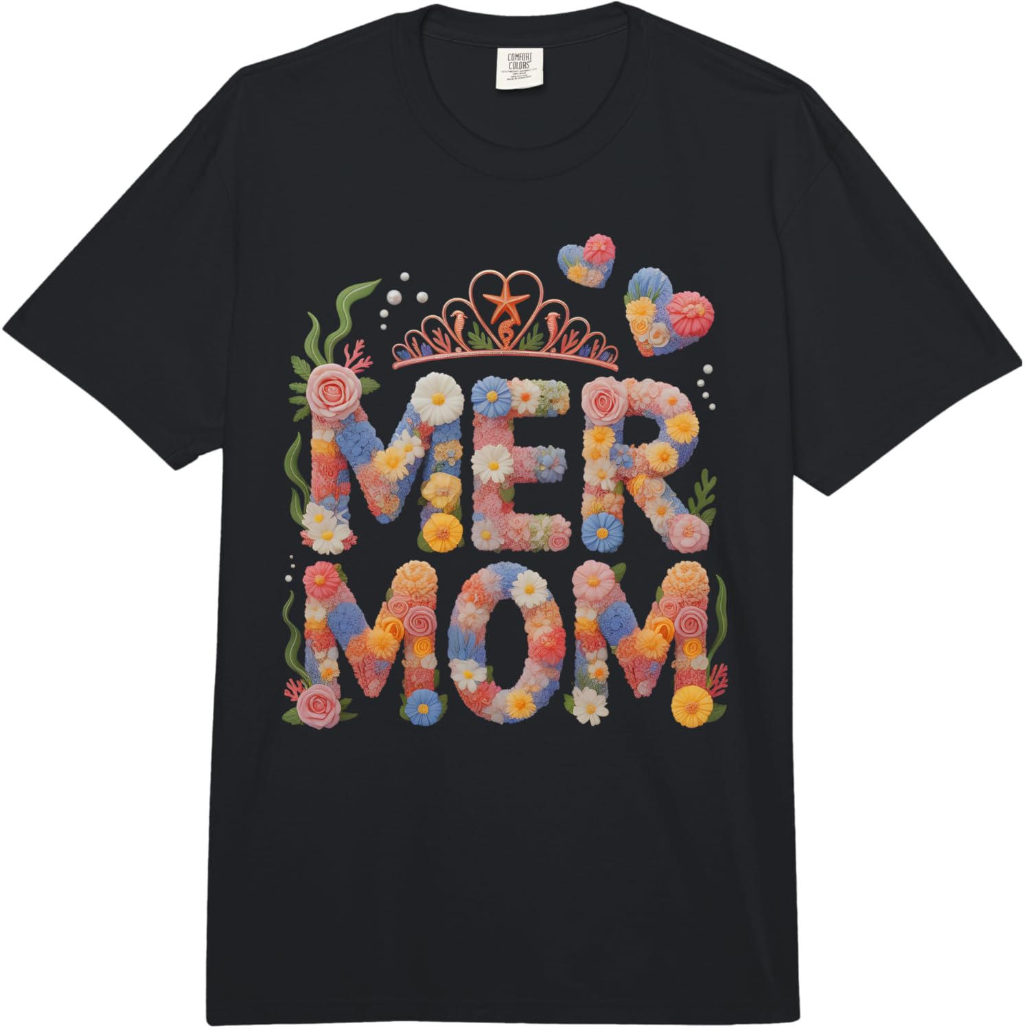 Mother MERMOM Mermaid Mom Cruise Lifeguards Mama Off Duty Comfort Colors Adult Heavyweight T-Shirt S разноцветный