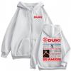 Rapper Duki Ameri Tour  Zipper Hoodie Harajuku Hip Hop Zip Up Hooded Sweatshirt Men Women Fashion Casual Oversized Pullovers