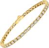 EcoGems Moissanite Tennis Bracelet for Women and Men – 18K White or Yellow Gold Plated Sterling Silver – Lab Grown D Color VVS Clarity Stones