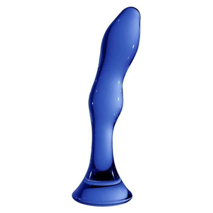 Dildo - CHRYSTALINO - Gallant - Verre - Bleu - Droit