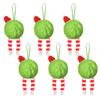 6Pcs Christmas Tree Pendant Striking Design Furry Christmas Furry Ball Decoration Hanging Ornament Seasonal Home Accents