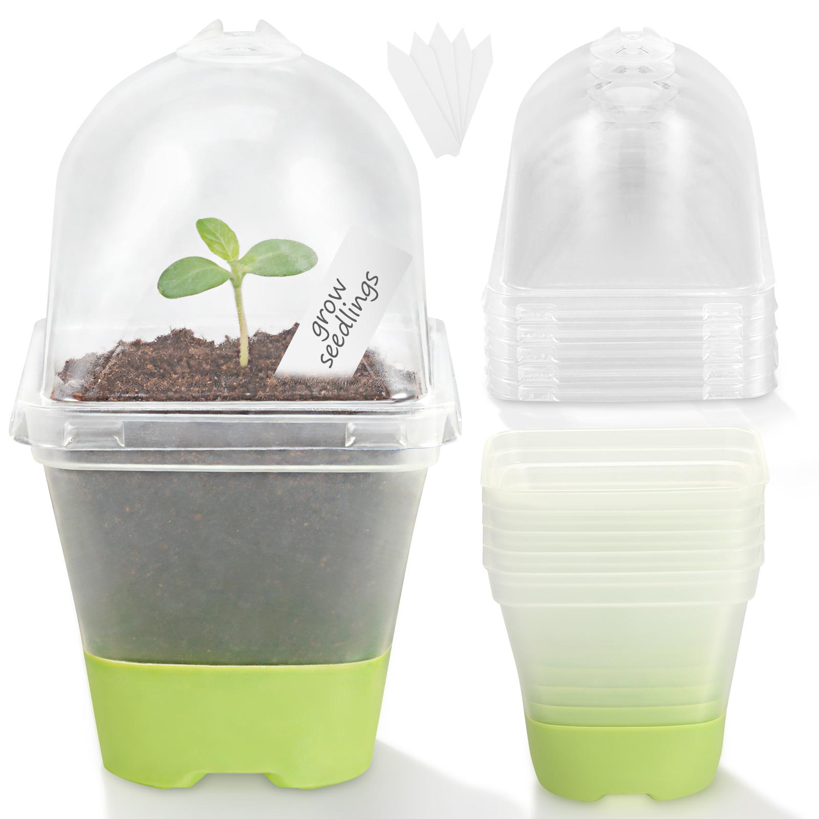 

6/12pcs Clear Nursery Pots Garden Flowerpot Square Planter Flower Pot Orchid Nursery Cup Drainage Breathable Container