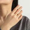 Crescent Moon Sun Ring Stainless Steel Women Minimalist Open Finger Rings Trendy Jewelry Birthday Gift