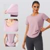 Women's Lightweight Short Sleeve Yoga Top - Breathable, Quick-Drying, Versatile, Slim Fit Sportswear for Training and Fitness
