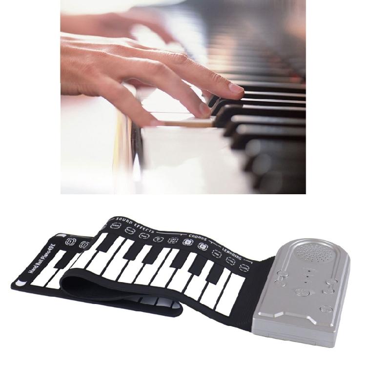 Built in Speaker 49 Key Piano Foldable Piano USB Connectivity Silicone Keys Practical Design for Home Entertainment