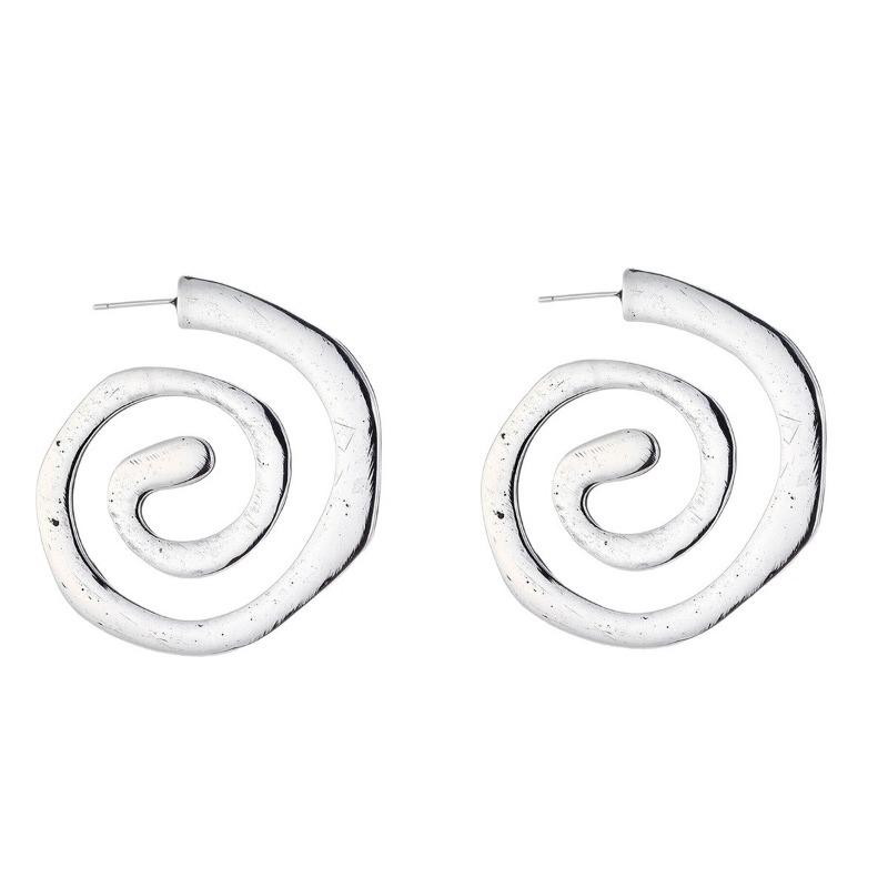 Bohemian Irregular Earrings, New Retro Exaggerated Jewelry, High-end Design Spiral Earrings.