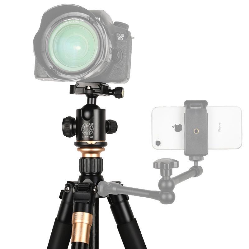 Lightweight Q999 Aluminum-Magnesium Alloy Folding DSLR Tripod - Portable & Stable for Shooting