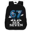 Printed Kindergarten 67 Six Seven Schoolbag, Cartoon Animation 12-inch Backpack Casual and Light