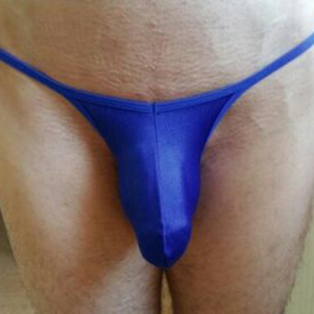 Men T-Back Breathable Ice Silk Sexy Comfortable Stretch Thong Briefs Underwear