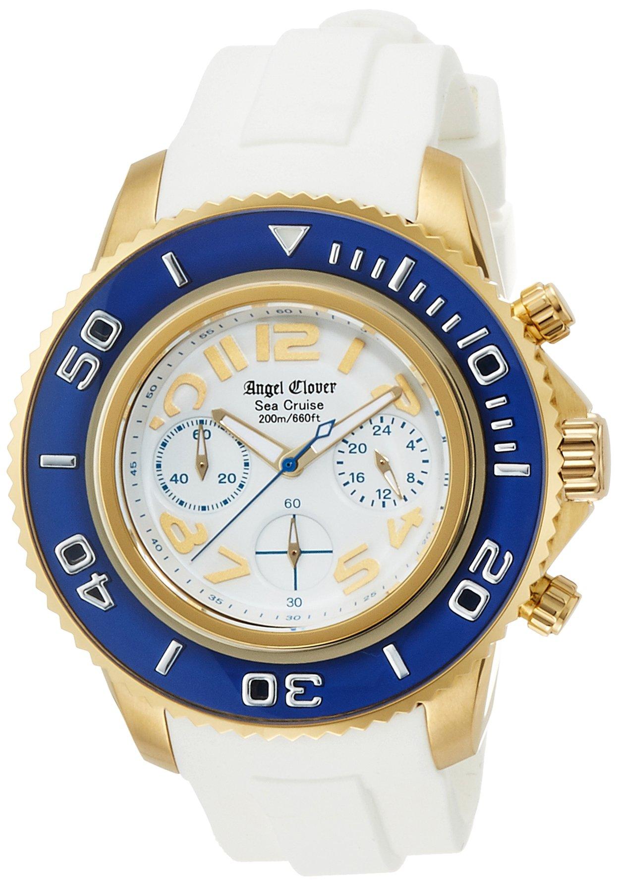 

Watch Angel Clover Sea Cruise Dial Stainless Steel Quartz 47MM Genuine Warranty White [Angel Clover] Blue/White SC47YBU-WH Men s