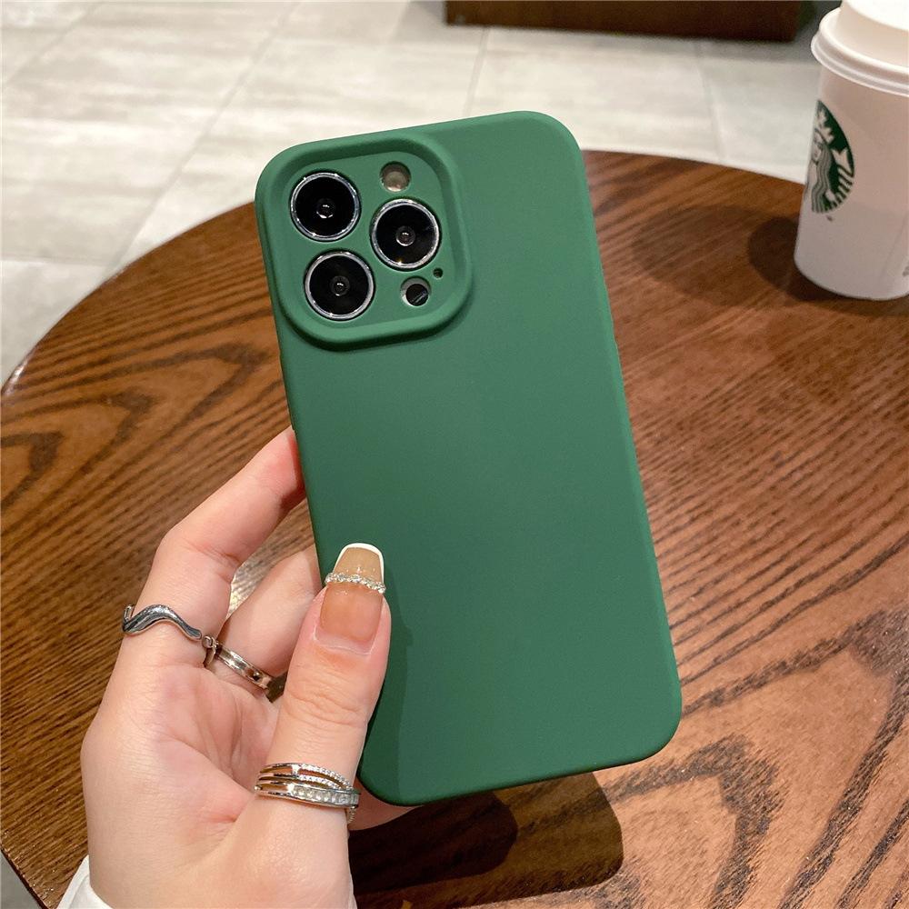 Liquid Silicone Gel Is Suitable for Apple 14ProMax Phone Cases, IPhone13 Anti-drop 12 Simple Pm Protective Cases