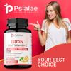 Pslalae Iron Capsules with Vitamin C for Supports Blood Health Boosts Energy Level Fortifies Immune Defenses for Women & Men