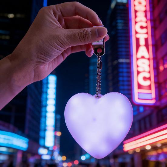 Rechargeable Handbag Light Heart-Shaped Night Portable Purse Lamp Light with Automatic Sensor for Women Girls Mothers