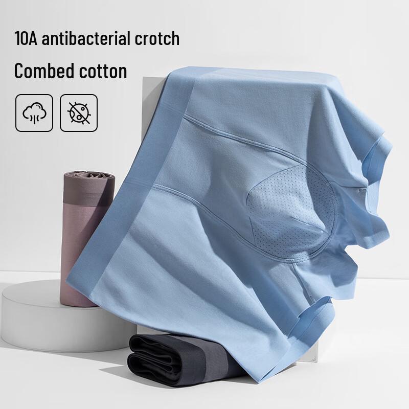 FitonTon Herren 10A Antibakterielle Baumwoll-Boxershorts 4er-Pack