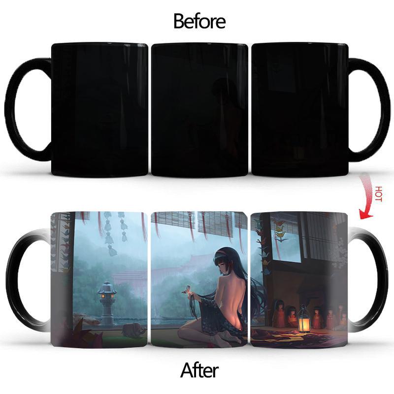 Newest Half Naked Girl Coffee Mugs BSKT-081 Ceramic Coffee Cups Wholesale Sublimation Blanks Porcelain Mugs Free Shipping Mug