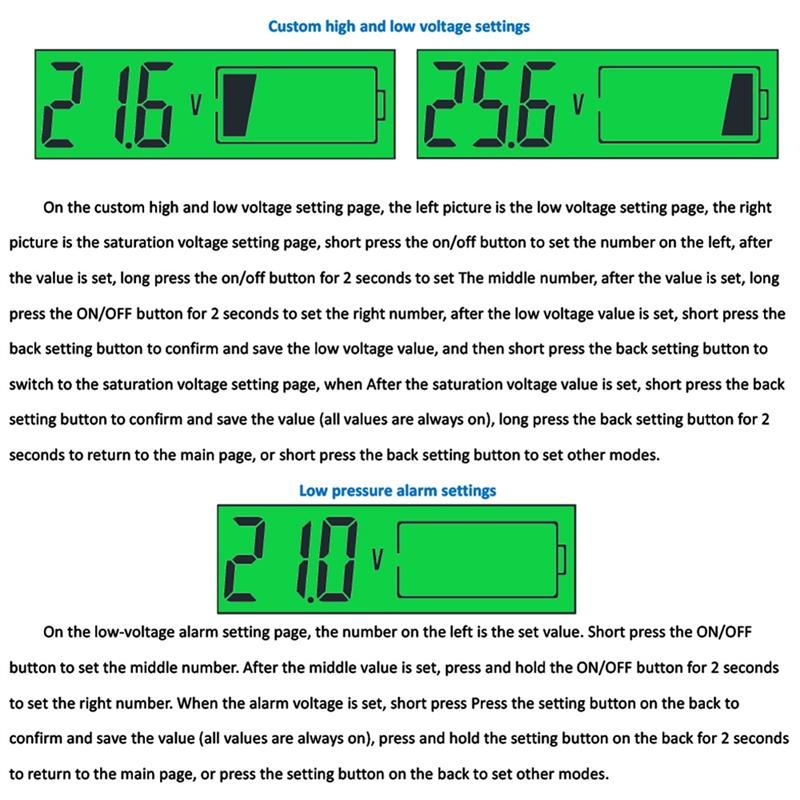 A96I-DC 8-30V LCD Digital Battery Voltmeter Capacity Indicator Lithium Acid Battery Voltage Tester Meter Tool Typec Output