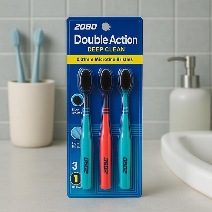 2080 Double Action Toothbrush - Micro Bristles