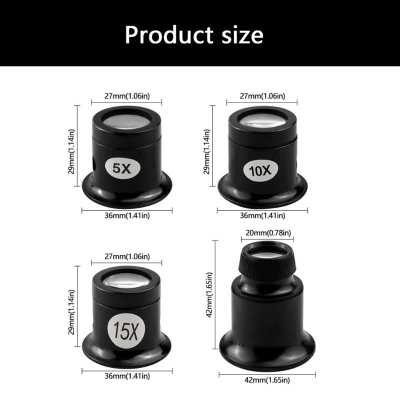 Jewelers Loupe Portable Monocular Magnifier Magnifying Glass Tool For Clock Maintenance Craftsmen And Hobbyists