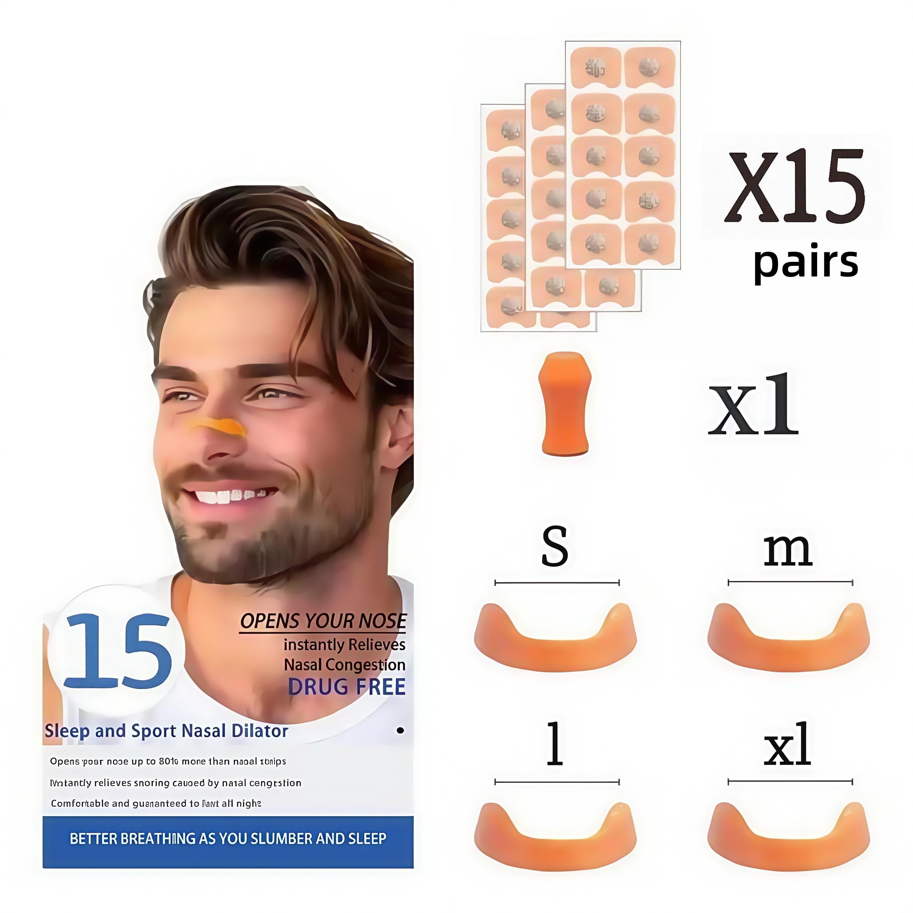 

Набор для начинающих носовых полосок для дыхания – Увеличьте кислород, уменьшите храп, улучшите сон. Устойчивый к поту, безопасный для кожи, экстрасильный 15 pairs оранжевый