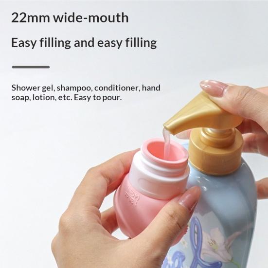 3 Stück Silikon Reiseflasche Auslaufsicher Duschgel Shampoo Lotion Conditioner Nachfüllbare Quetschflasche Wiederverwendbarer Leerer Toilettenartikelbehälter