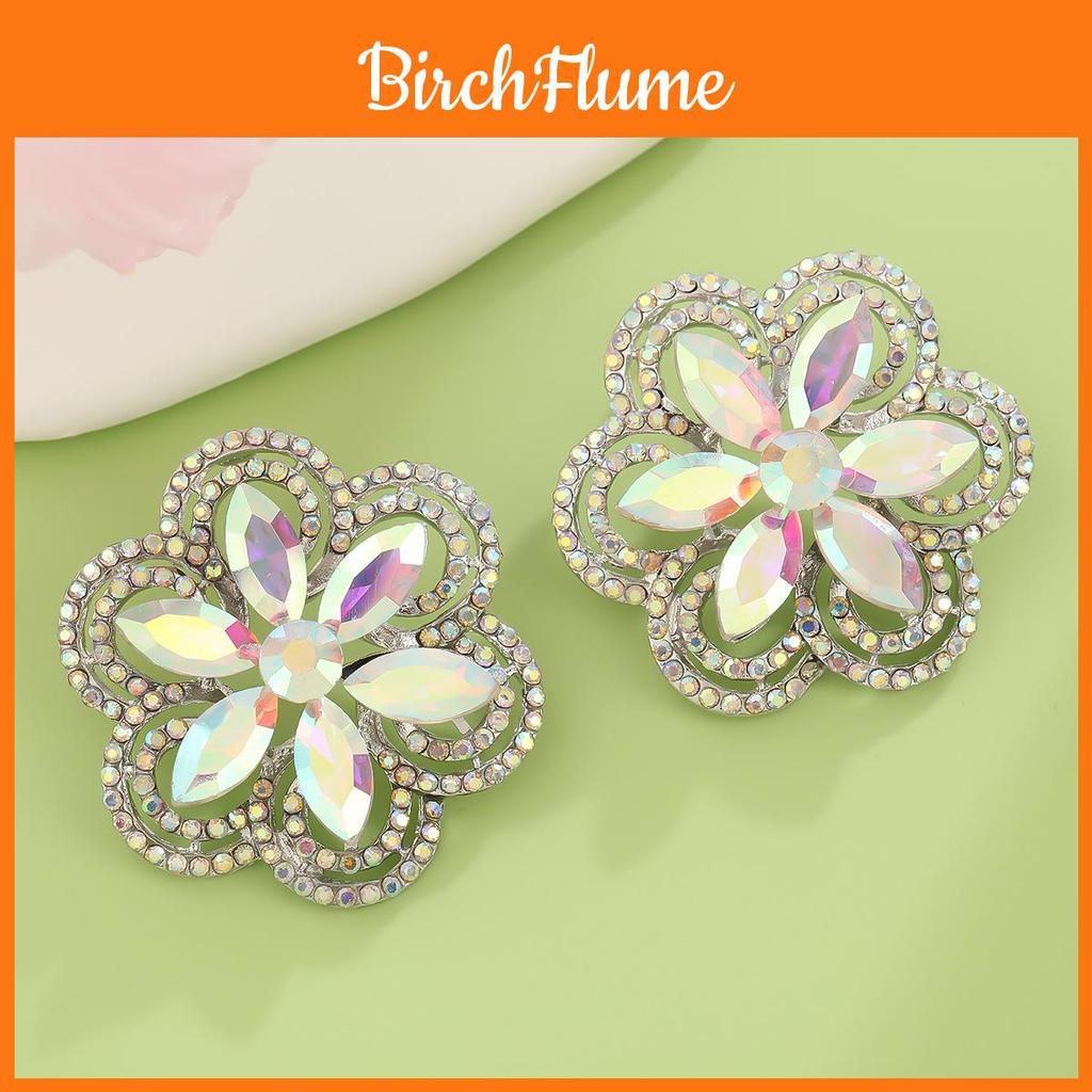 Floral Water Drop Earrings With Crystals For Women And Men Autumn
