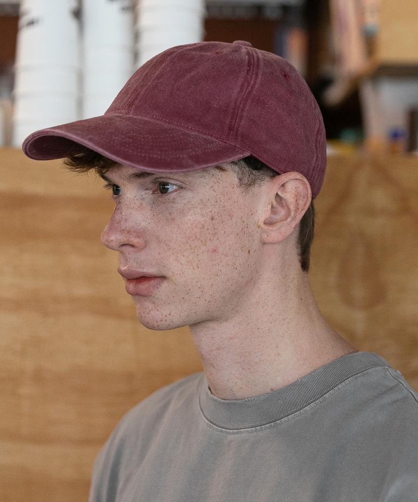 Chaebteo Standard Stone-Washed Ball Cap-Burgundy