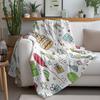 Soft Throw Blanket Cozy Flannel Fleece Warm Decorative Bedspread Couch Cover Living Room Dorm Room Gift Home Decor