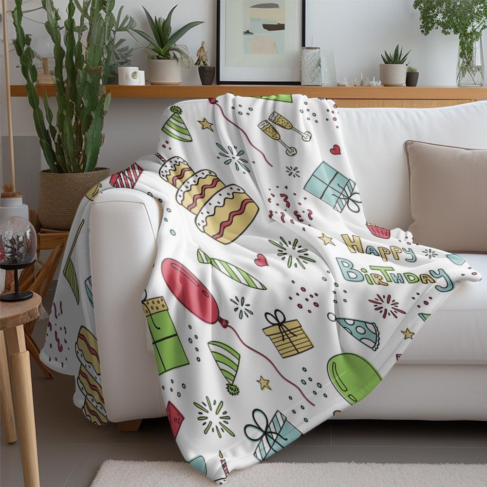 Soft Throw Blanket Cozy Flannel Fleece Warm Decorative Bedspread Couch Cover Living Room Dorm Room Gift Home Decor