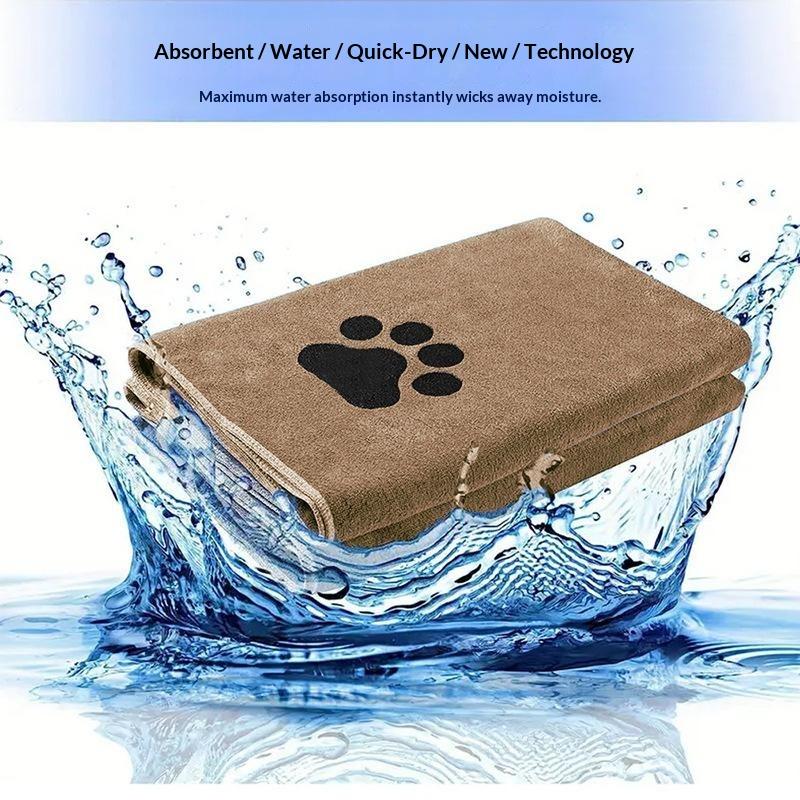 35*75 50*100Cm Microfiber Pet Bath Towel Embroidered Super Soft Absorbent For Cats Dogs Grooming