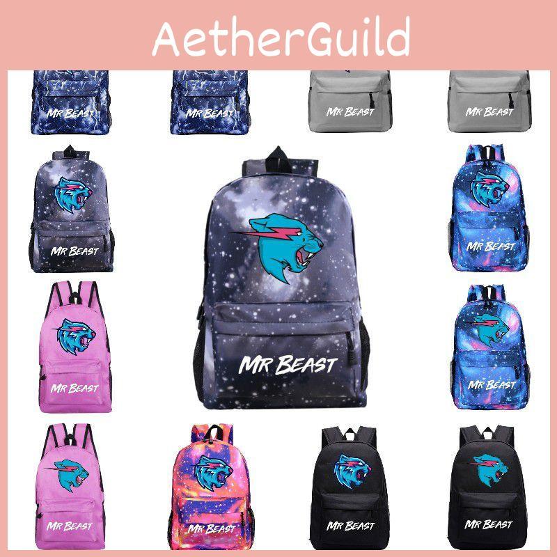 Mr Beast Lightning Cat Backpack High Capacity School Bag With Breathable Material