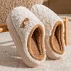 2025 Thick Sole Fluffy Slippers Women Comfy Warm Soft Sole Indoor Cotton Slippers Woman Winter Anti Slip Platform Slides Woman