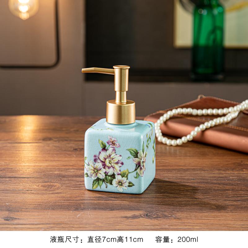 American ceramic hand sanitizer bottle bathroom homestay hotel shower gel empty bottle separate bottle press  dispenser