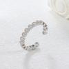 Elegant Adjustable Copper Ring with Shining Diamonds - Perfect for Ladies' Festive Gift