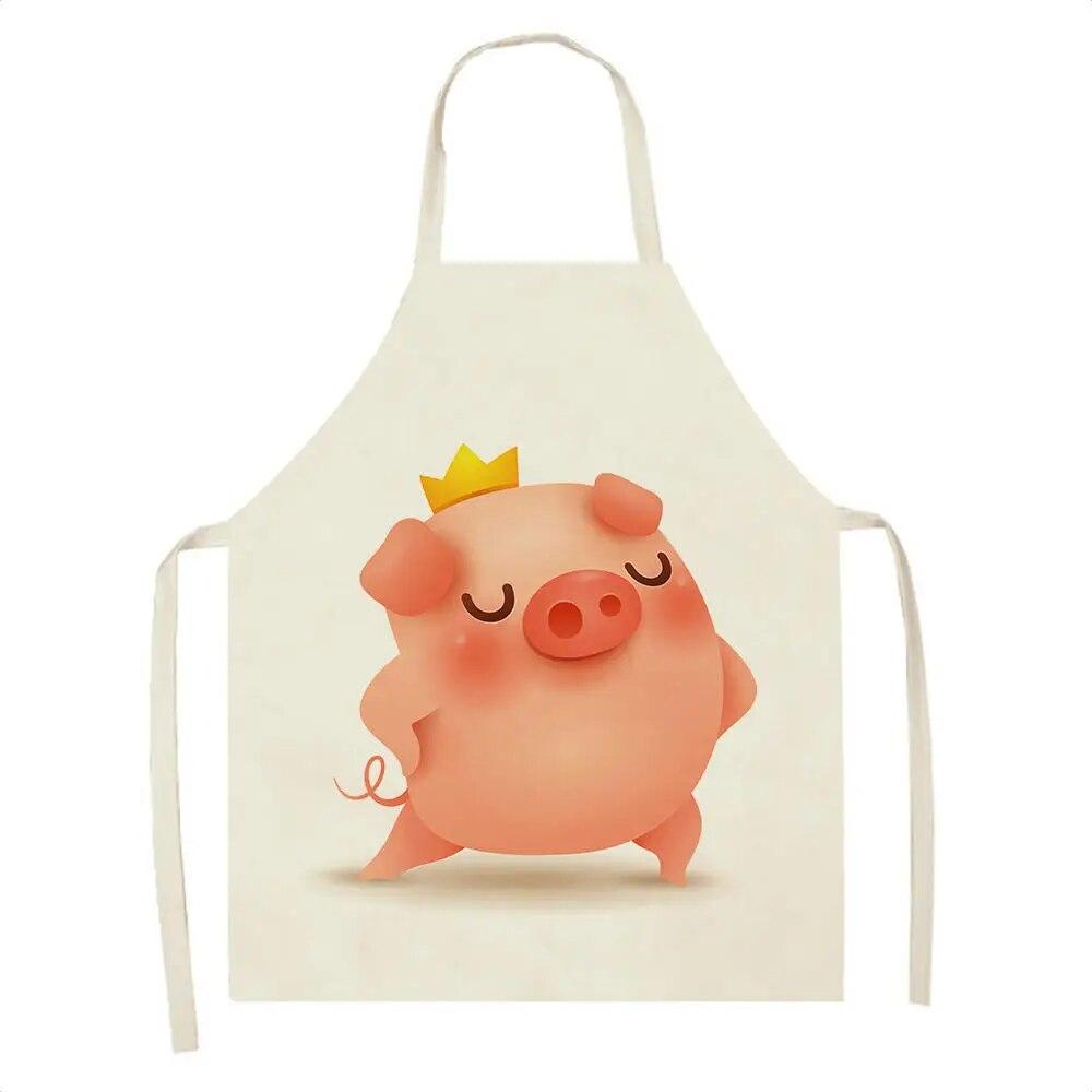 

Фартух із малюнком молочного порося, дитячий обідній фартух, кухонний фартух, аксесуари для прибирання вдома для чоловіків і жінок 68x55cm