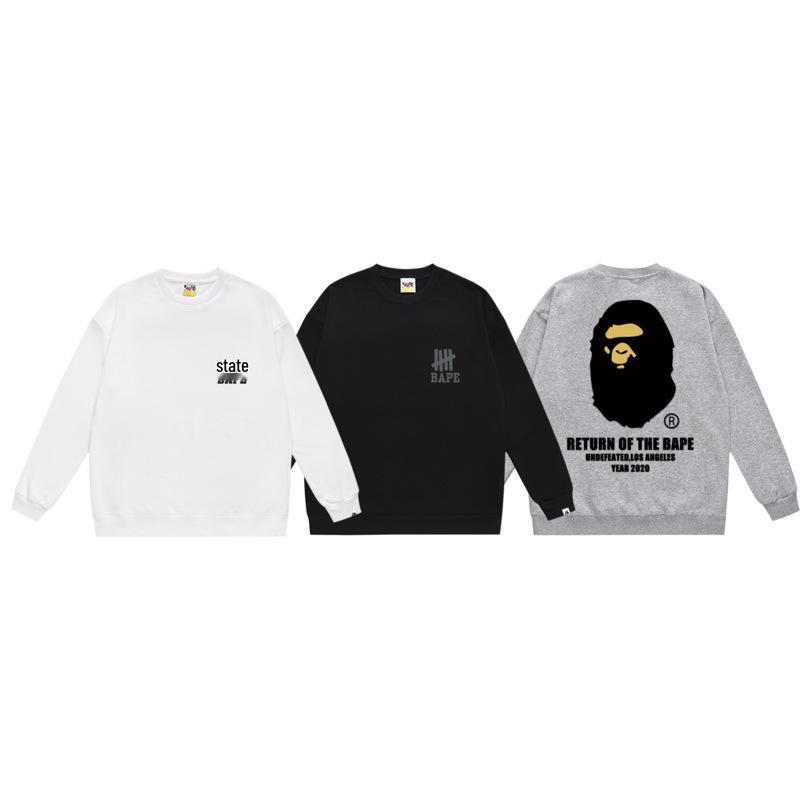 Ape Head Print Unisex Casual Loose Pullover Sweatshirt - Autumn/Winter Trend for Teens
